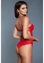 Ariella Red Lace Bodysuit