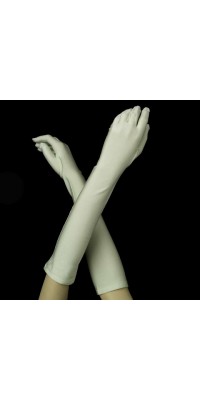 Celedon Green Matte Satin Bridal Gloves in 2 Lengths