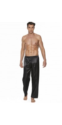 Black Satin Unisex PJ Pants