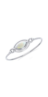 Silver Filigree Bracelet with Opal Gemstone