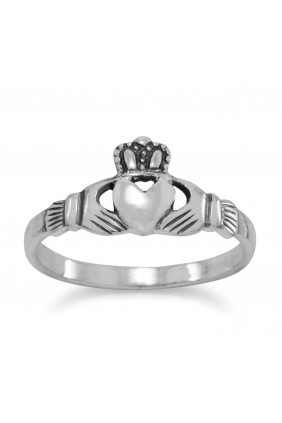 Claddagh Small Sterling Silver Ring