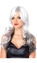 Allure Gray Wig with Black Tips