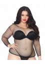 Black Fishnet Long Sleeve Shirt