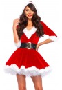 Mrs Claus Velvet Hooded Christmas Dress