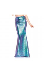 Iridescent Scale Mermaid Maxi Skirt