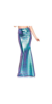 Iridescent Scale Mermaid Maxi Skirt