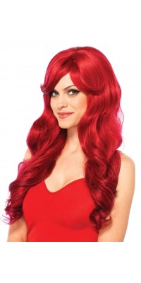 Extra Long Red Wavy Wig