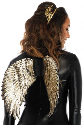 Gold Sequin Angel Wings
