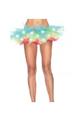 LED Light Up Rainbow Neon Tutu Petticoat