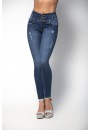 Butt Lifting Girdle Lined Blue Jeans