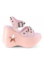 Dynamite Star Womens Platform Candy Pink Sandal