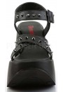 Dynamite Star Womens Platform Black Sandal