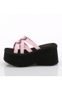 Heart Ring Pink Hologram Platform Clogs