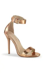 Rose Gold Thin Strap Ankle Buckled Amuse Sandal