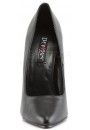 Black Leather 6 Inch Domina High Heel Pump