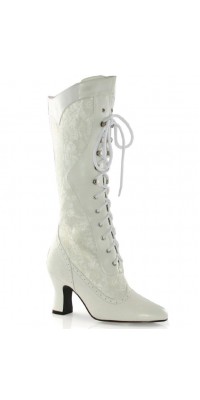 Rebecca Victorian White Lace Boot