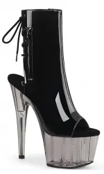 Smoke Platform Adore Black Patent Ankle Boots