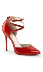 Dorsey Criss Cross Ankle Strap Red Amuse Pump