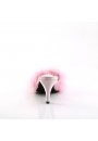 Amour Baby Pink Maribou Trimmed Slipper