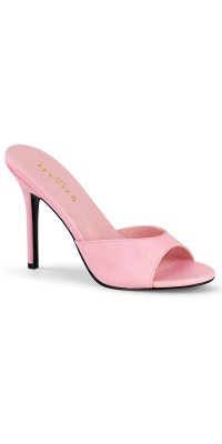 Classique Baby Pink Faux Leather 4 Inch Mule