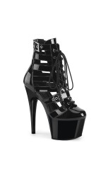 Adore Black Cage Strap Platform Bootie