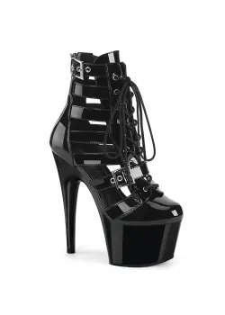 Adore Black Cage Strap Platform Bootie