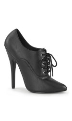 Domina 6 Inch High Heel Black Matte Governess Shoes