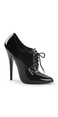 Domina 6 Inch High Heel Black Patent Governess Shoes