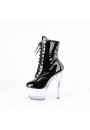 Adore Black Platform Boots with Clear Heel