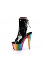 Rainbow Platform High Heel Ankle Boots