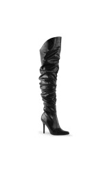 Classique Black Scrunch Thigh High Boot