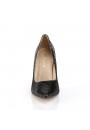 Classique Black Snake Print Leather 4 Inch High Heel Pump