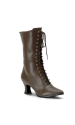 Brown Victorian Ankle Boots