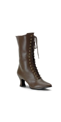 Brown Victorian Ankle Boots