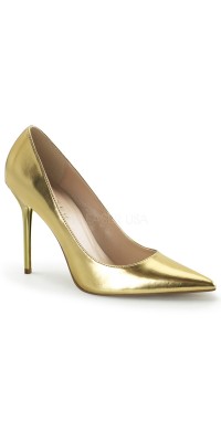 Gold Classique Pointed Toe Pump