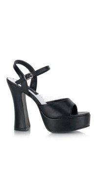 Dolly Black Platform Chunky Heel Sandal