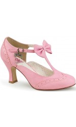 Flapper Pink T-Strap Pump