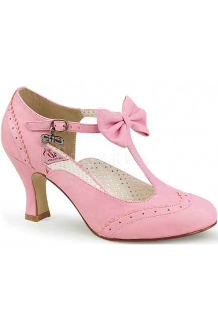 Flapper Pink T-Strap Pump