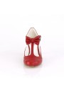 Flapper Red T-Strap Bow Pump