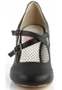 Cross Strap Flapper Black Vintage Heel Shoes