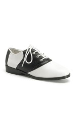 Saddle Shoes Black and White Womens Flat Oxford