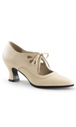 Victorian Cream Cut Out Womens Pump