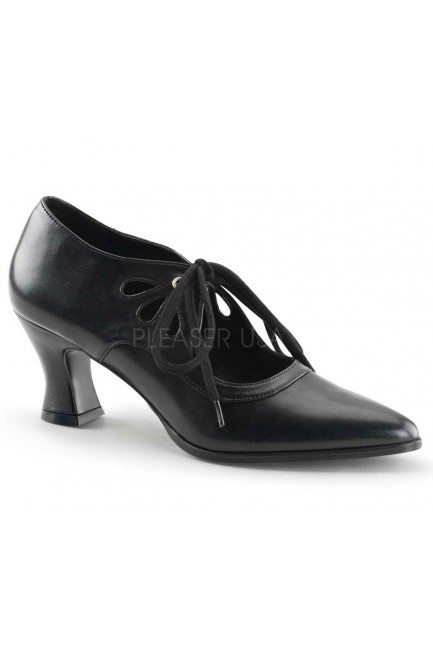 Victorian Black Cut Out Womens Pump