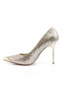 Gold Glitter Mesh Classique Pointed Toe Pump