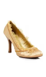 Satin Doll Gold High Heel Pump