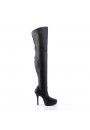 Indulge Leather Thigh High Platform Boots