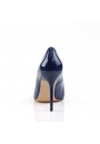 Classique Navy Patent 4 Inch High Heel Pump