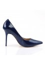 Classique Navy Patent 4 Inch High Heel Pump