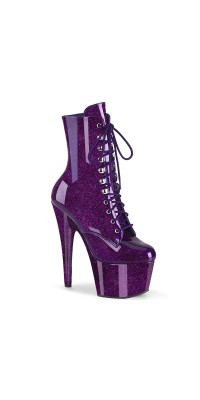 ADORE-1020 Purple Glitter Platform Ankle Boots for Women