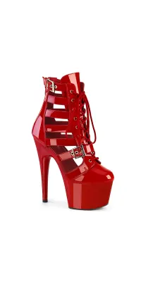 Adore Red Cage Strap Platform Bootie